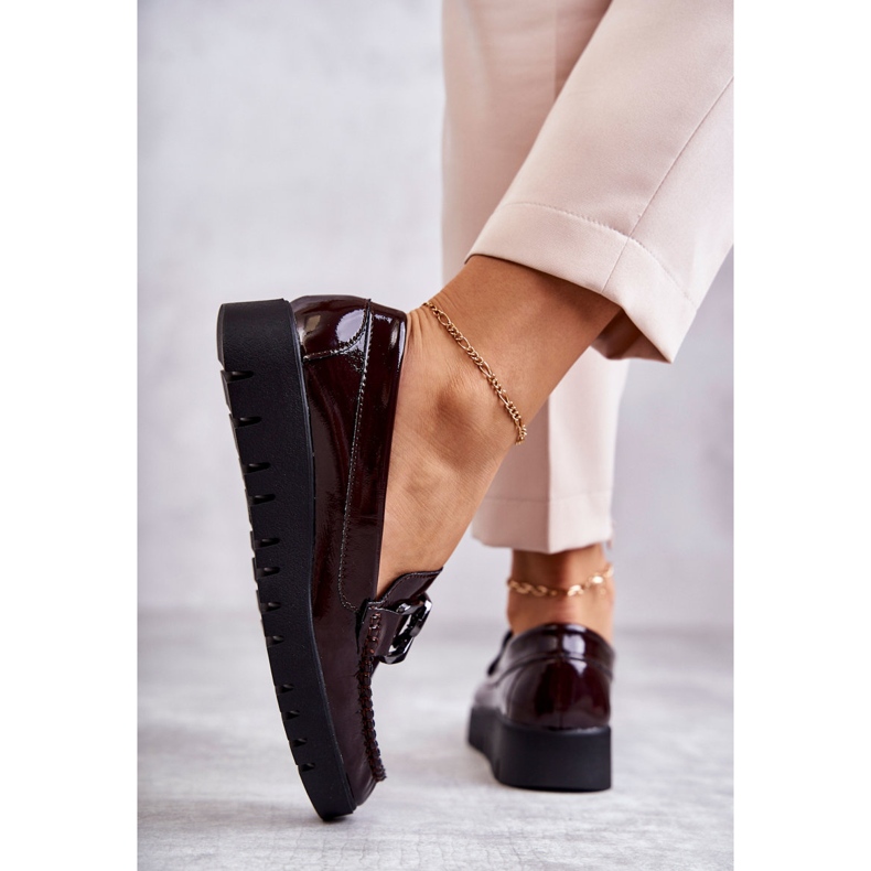 Sergio Leone Lakkozott naplopók a Burgundy Kjersti Platformon piros 5