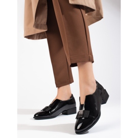 W. Potocki Lakkozott elegáns magas sarkú cipő Potocki fekete 1