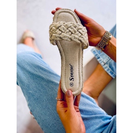 BM Erika Beige női szálas papucs bézs 2