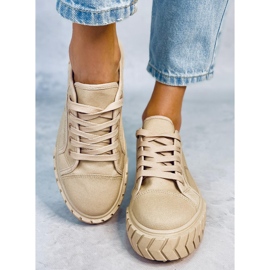 PA1 Hampton Khaki női platform tornacipő bézs 1