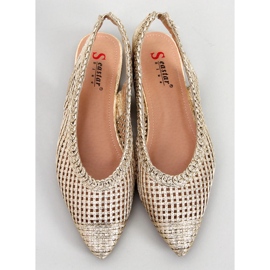 PA1 Grazia arany áttört nyitott sarkú balerinák aranysárga 1