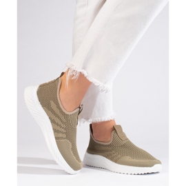 Shelovet női áttört sportcipő zöld 2