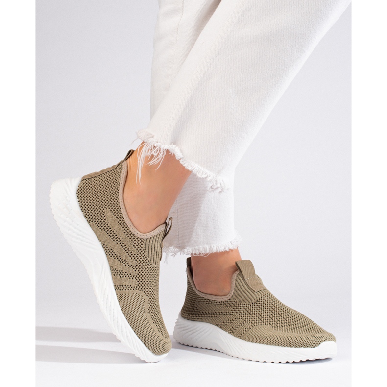 Shelovet női áttört sportcipő zöld 2