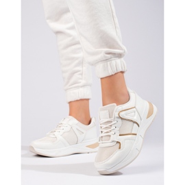 Női fehér tornacipő vastag talpon Shelovet 1