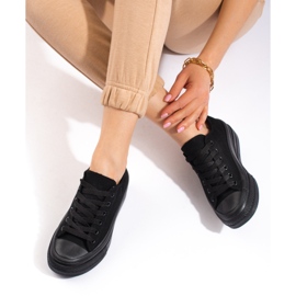 Női platform tornacipő Shelovet fekete 1