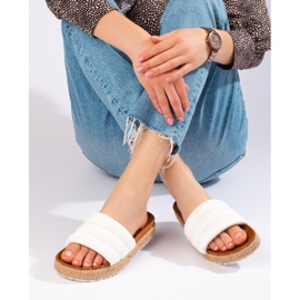 Női espadrillák vastag talpon Vinceza fehér 1