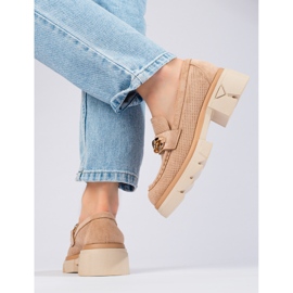 Velúr naplopók Shelovet bézs lánccal 2