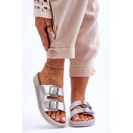 Női Platform Slides Silver Vertigo ezüst 1