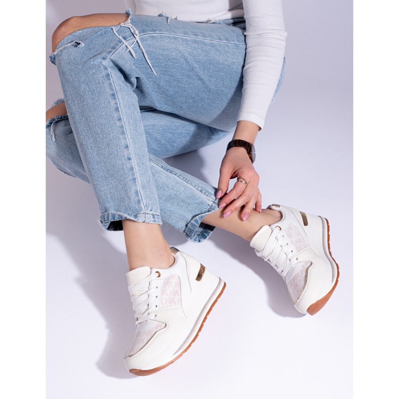 Női Shelovet krémszínű tornacipő bézs 1