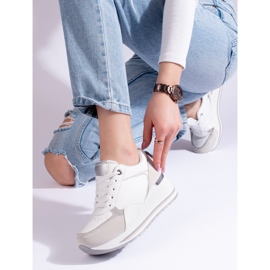 Shelovet fehér ék alakú tornacipő 2