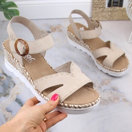 Kényelmes női ékszandál bézs Rieker 67173-60 1