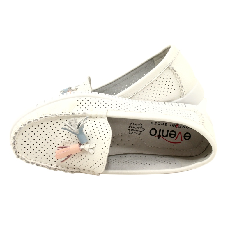 Divatos áttört mokaszinok rojtokkal Evento 23PB08-5372 fehér 6