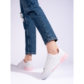 Shelovet klasszikus fehér sportcipő 2