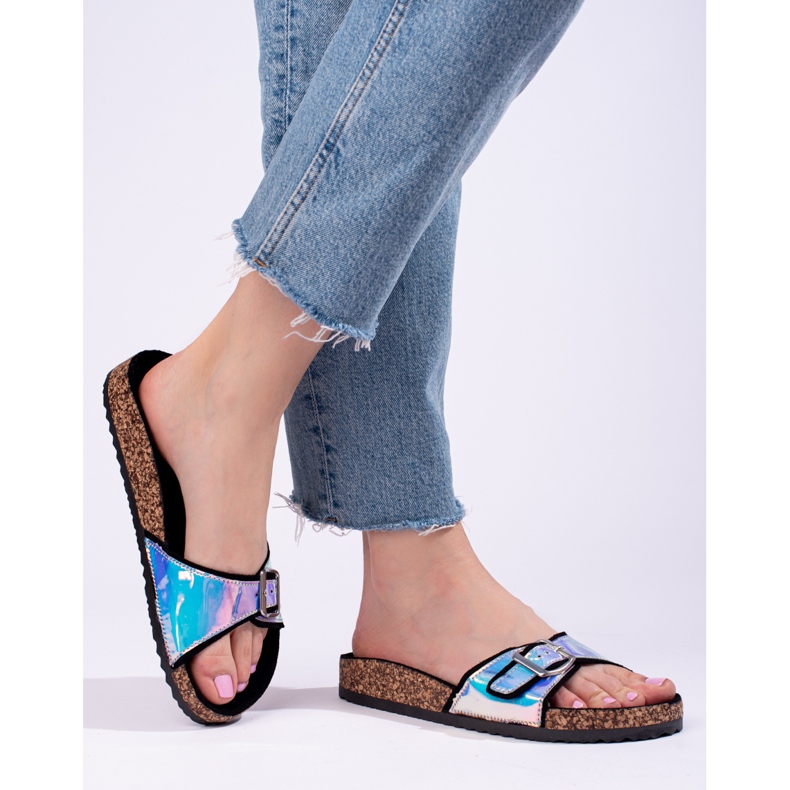 Shelovet fekete holografikus parafa csúszkák 1