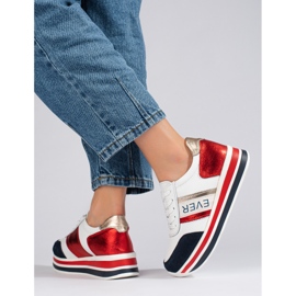 Shelovet Chunky Sole Sneakers fehér és sötétkék 2