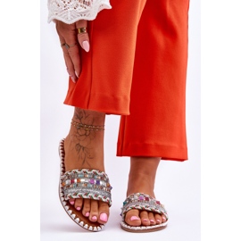 Női díszített szandál fehér Bellisa ezüst 1