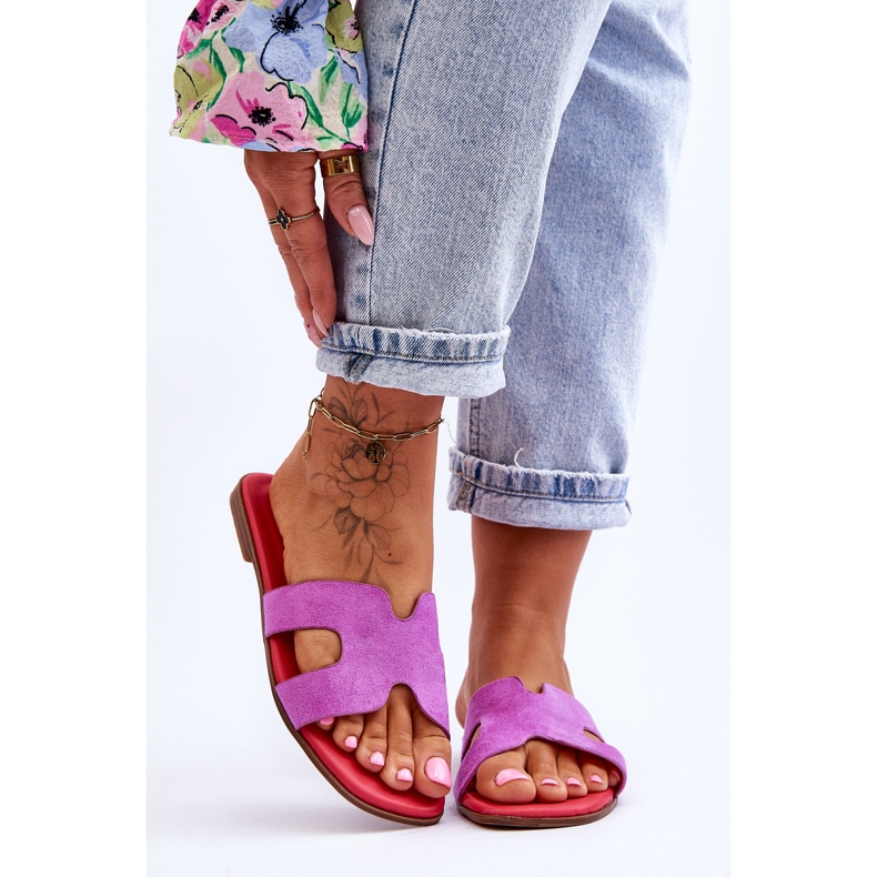 PS1 Női klasszikus velúr papucs lila Evana ibolya 1