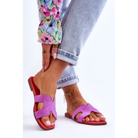 PS1 Női klasszikus velúr papucs lila Evana ibolya 2