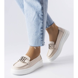 Venezia Bézs mokaszinok vastag talppal a Vincezától 1