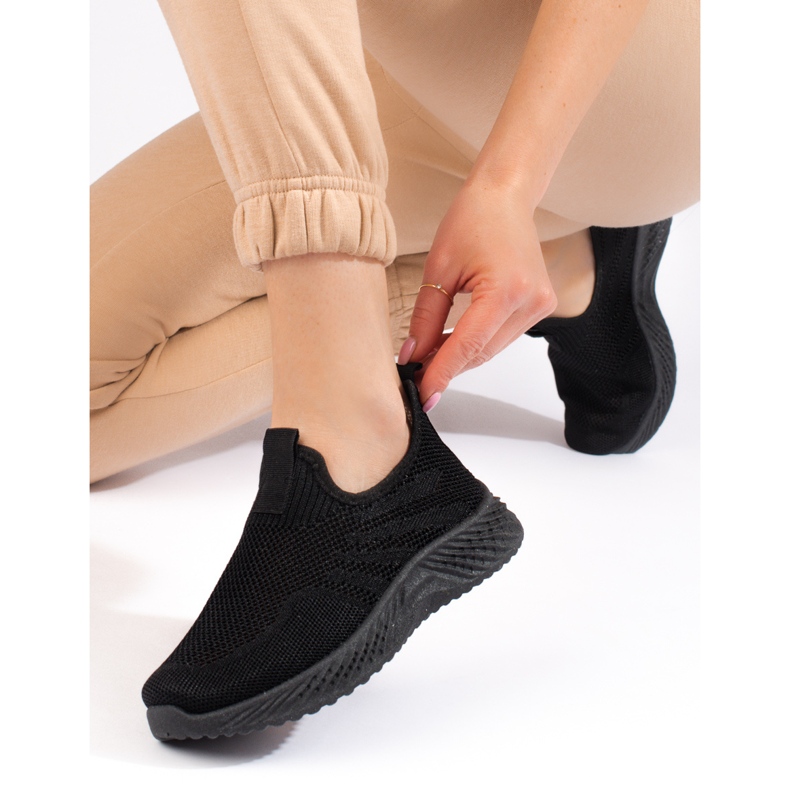 Shelovet női áttört sportcipő fekete 1