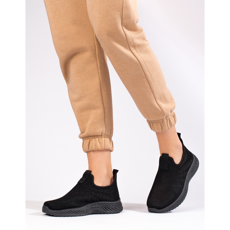 Shelovet női áttört sportcipő fekete 2