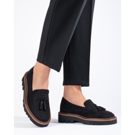 Vinceza Fekete szarvasbőr címercipők a Vincezától 1