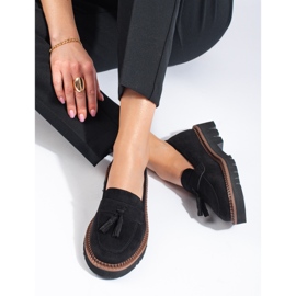 Vinceza Fekete szarvasbőr címercipők a Vincezától 2