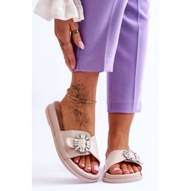 BM Női Platform papucs Beneca Beneca díszítéssel bézs 1