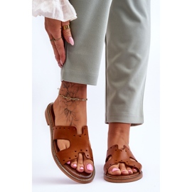 Lemar Női szandál dekoratív kivágással Barna Emily 1