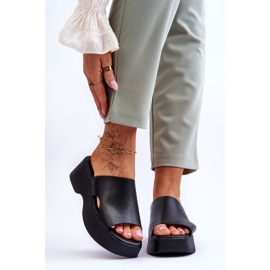 Lemar Női Bőr Platform papucs Fekete Lucami 1 Lemar Női Bőr Platform papucs Fekete Lucami 1