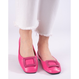 Női rózsaszín balerinák Shelovet díszítéssel 1