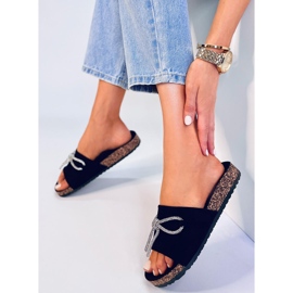 BM Parafa csúszdák strasszokkal Dietz Black fekete 1