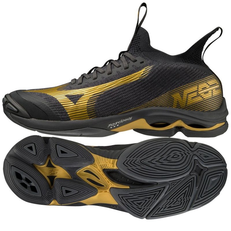 Mizuno Wave Lighting Neo2 M V1GA220241 röplabda cipő fekete fekete 1