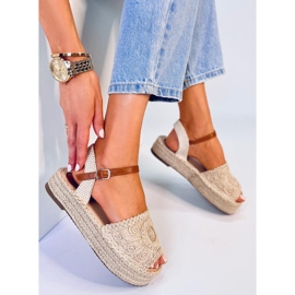 Boho Ingram Beige espadrill szandál bézs 2