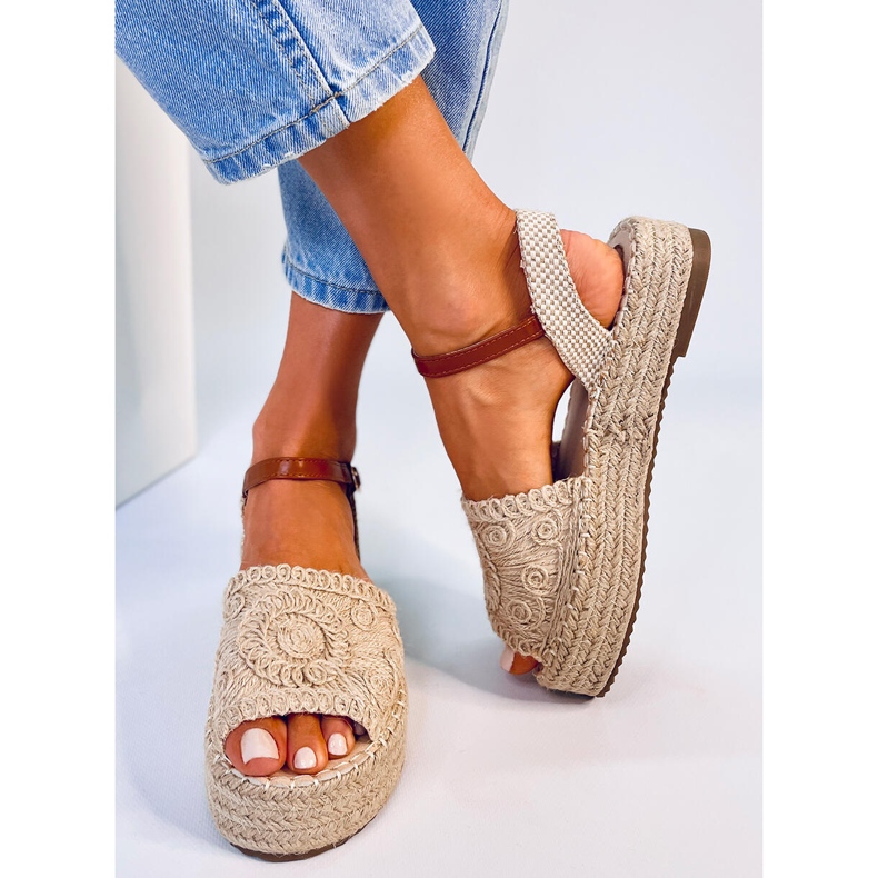 Boho Ingram Beige espadrill szandál bézs 1