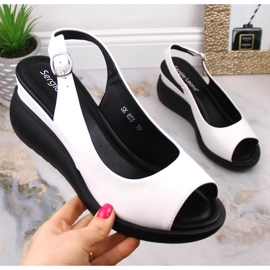 Női ékszandál fehér Sergio Leone SK853 1