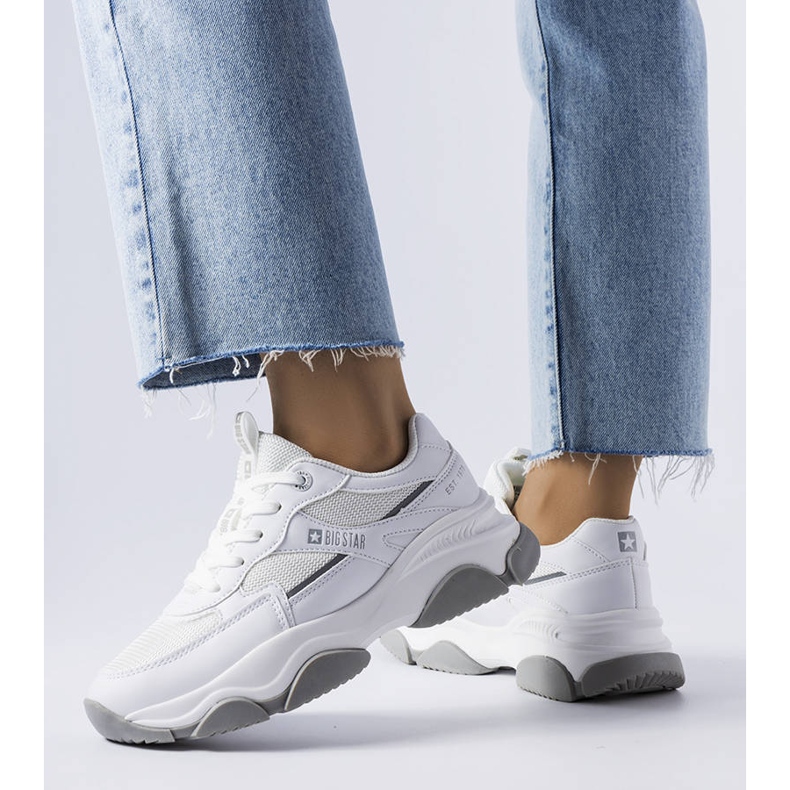 Fehér és szürke Big Star tornacipő JJ274579 1