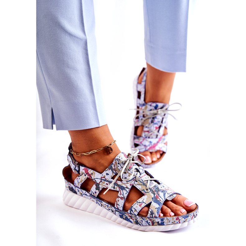 Maciejka Női bőr szandál tépőzárral 05375-06 kék 3 Maciejka Női bőr szandál tépőzárral 05375-06 kék 3