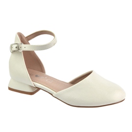 Evento White Ballet Flats, MISSE Communion szandálok fehér 6