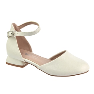 Evento White Ballet Flats, MISSE Communion szandálok fehér 6