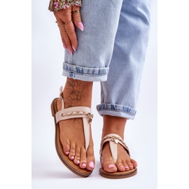 PG1 Női szandál lánccal bézs Jessica 1