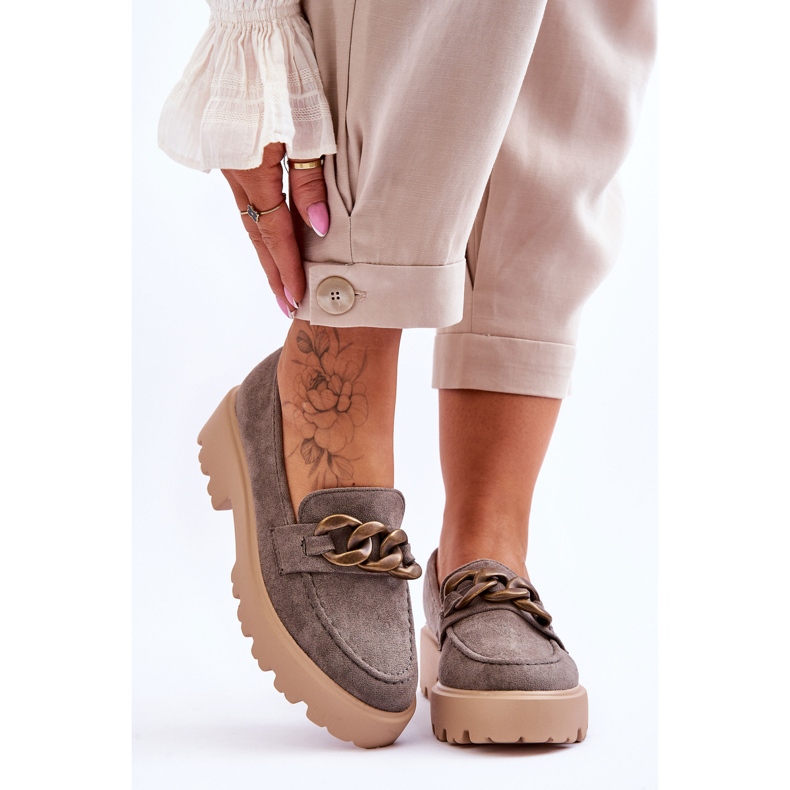 Női velúr cipők S.Barski HX52-222 szürke 1