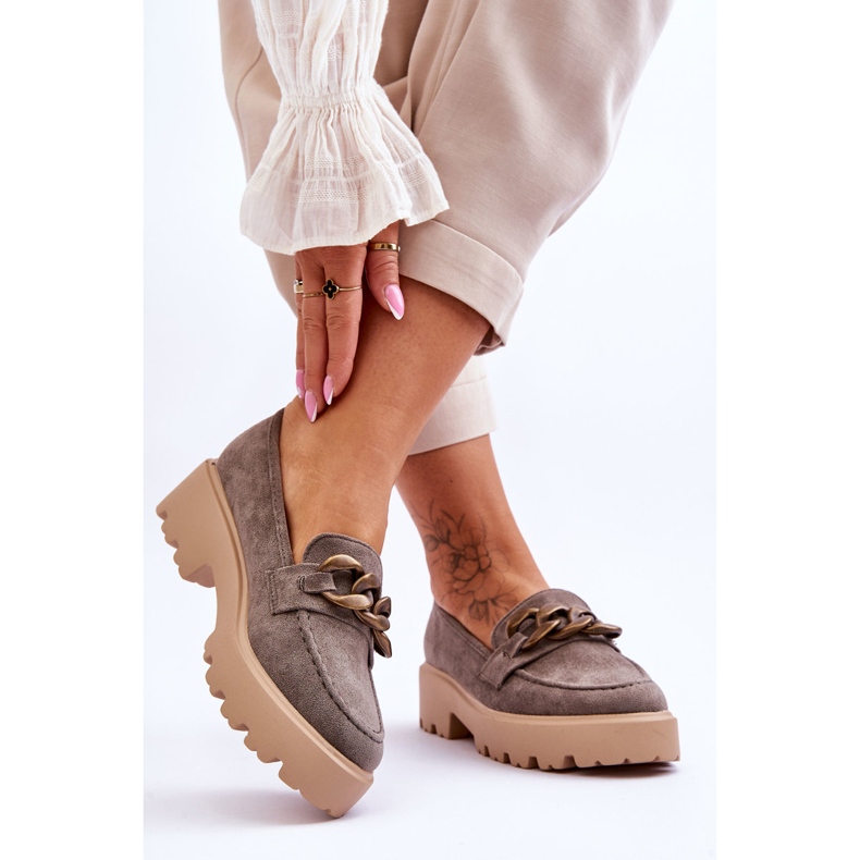 Női velúr cipők S.Barski HX52-222 szürke 2