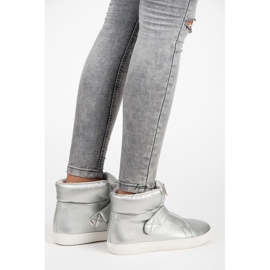 Magas tornacipő tépőzárral szürke 1