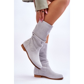 Női velúr csizma Maciejka 05057-11 világos menta zöld 2 Női velúr csizma Maciejka 05057-11 világos menta zöld 2