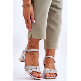 Sergio Leone SK898 szürke alacsony sarkú szandál 1