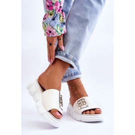 Vinceza Női Platform papucs bézs Monroe díszítéssel 2