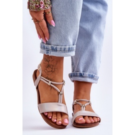 Női lapos szandál S.Barski KV-541-120 Arany aranysárga 1