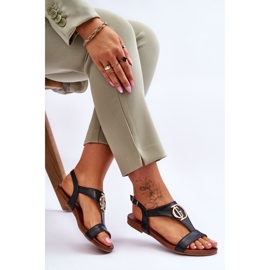 Lapos szandál S.Barski KV-5541-32 Fekete 1