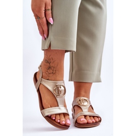 Lapos szandál S.Barski KV-5541-32 Arany aranysárga 1